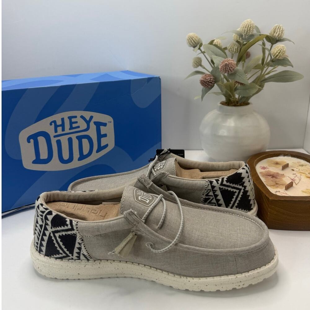 New Hey Dude Wally Funk Jacquard Slip-On Casual Loafers Gray Men's 8 NWB - Picture 6 of 10